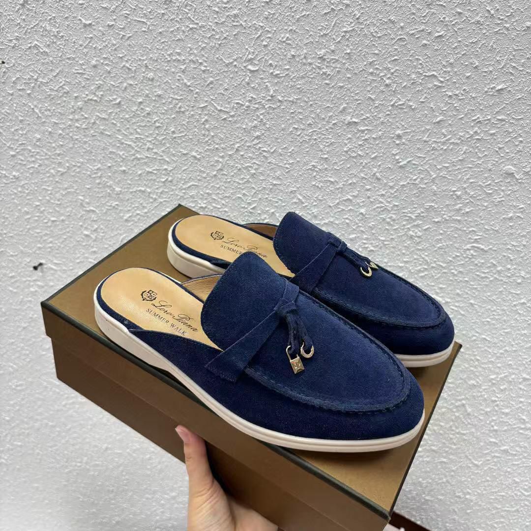 Loro Piana Summer Walk Charms Mules (Blue Navy) – Smart Souq