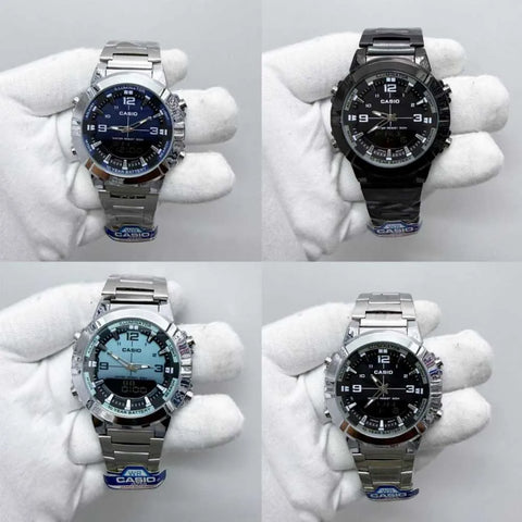 CASIO ANALOGUE DIGITAL MENS STAINLESS STEEL